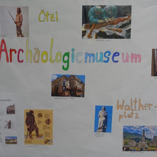 Plakat über das Archäologiemuseum