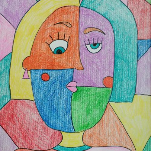Kubismus Schüler:innen-Zeichnung